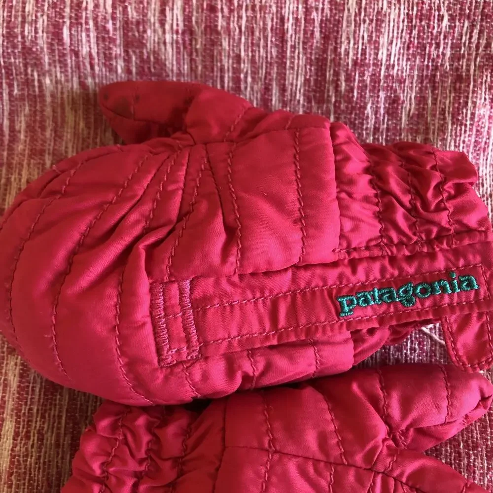 PATAGONIA BABY PUFF MITTS 0-3M STRAIGHT Pink INFANT MITTENS insulated